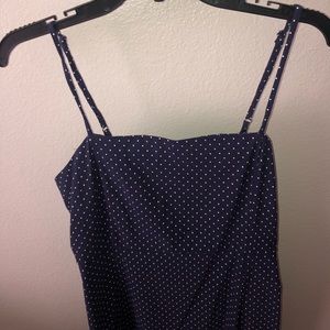 Navy Blue Polka Dot Dress